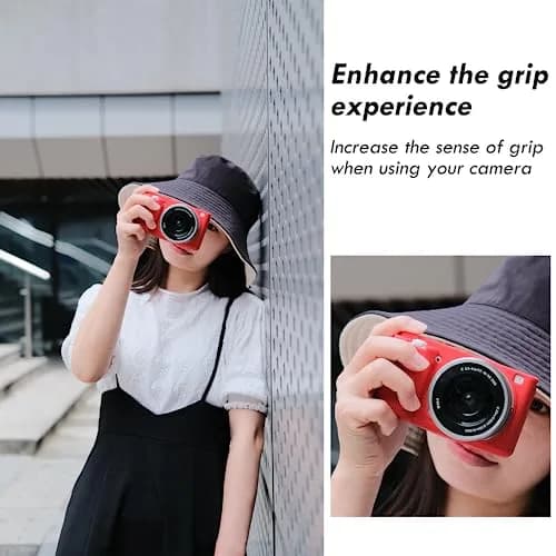 Rieibi ZVE10 Case, Soft Silicone Protective Cover for Sony ZV-E10 - Red | Precise Fit & Lightweight thumbnail 9