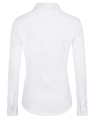 J.VER Womens Dress Shirt Long Sleeve Button-Down Wrinkle-Free Business Casual White XL thumbnail 2