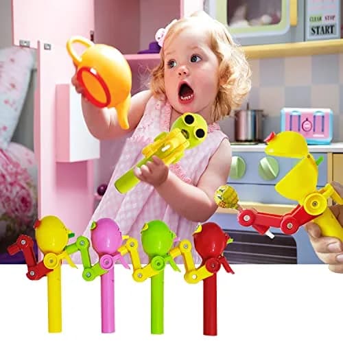 HDLNKAK Robot Lollipop Holder 4 Count (Pack of 1) | BPA-Free Toy for Kids Over 3 thumbnail 2