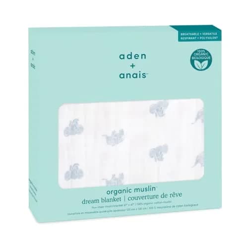 aden + anais Organic Cotton Muslin Baby Blanket 47x47 in Animal Kingdom | Soft, Breathable & Eco-Friendly thumbnail 2