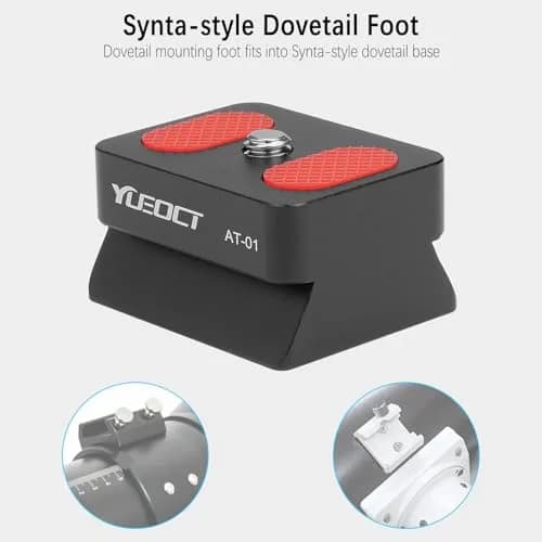 YUEOCT Camera Adapter Mount for Telescope Finder Scope Dovetail Base Shoe | Aluminum, Silver, 39x32x21mm thumbnail 2