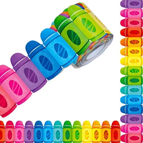 ERKE 60 Feet Crayon Bulletin Board Borders | 18.3m (60 ft) Classroom Trim thumbnail 1