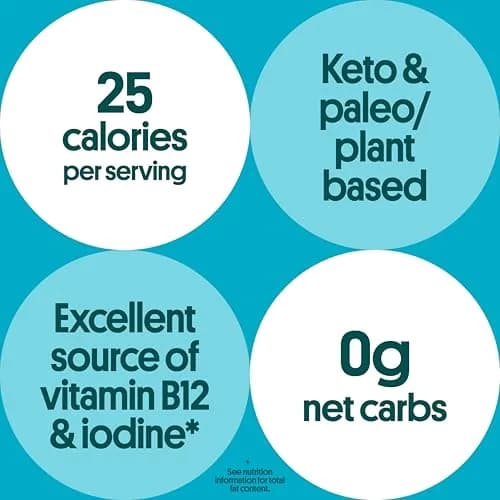 gimMe Organic Roasted Seaweed Snack Sea Salt 0.14oz | Healthy, Keto & Vegan thumbnail 2