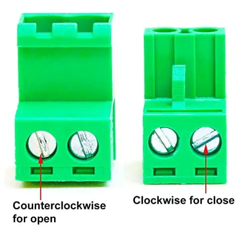 Keszoox 15 Sets 5.08mm Pitch Male & Female No Soldering Green Phoenix Type Connector 2 Pin PCB Screw Terminal Block thumbnail 4
