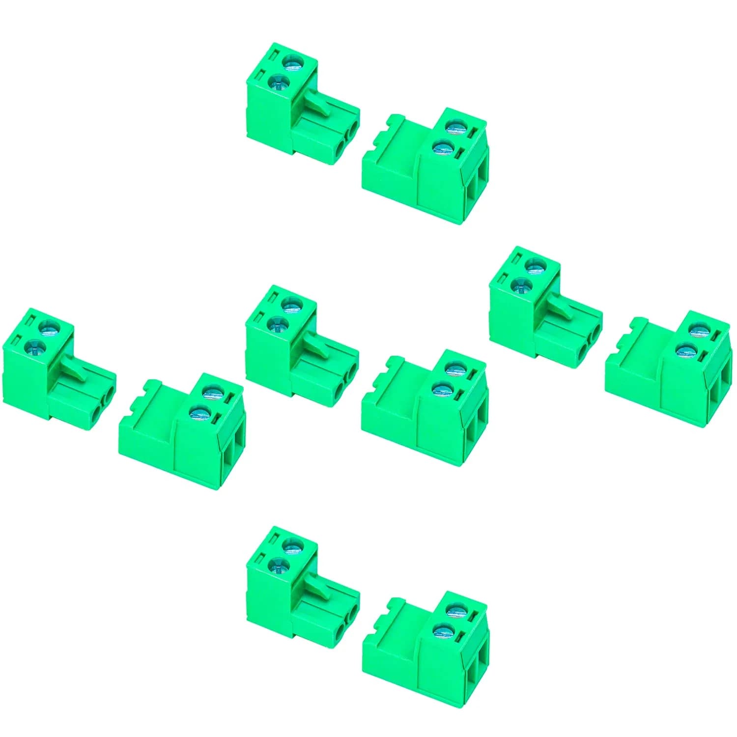 Keszoox 5 Sets 5.08mm Pitch 2-Pin Male & Female PCB Screw Terminal Blocks | No Soldering Required — 5 Sets