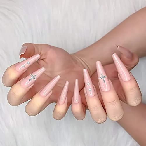 WOKOTO 20pcs Cross Nail Charms for Nail Art 3D Jewelry Clear Diamond | Elegant Nail Cross Decor thumbnail 6