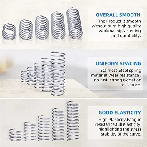 Ninoge 300 Pcs Compression Springs Assortment Kit, Stainless Steel, 30 Sizes (0.39"-1.19" Length) | For Home & Shop Repairs thumbnail 4