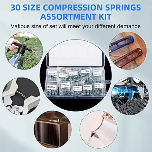 Ninoge 300 Pcs Compression Springs Assortment Kit, Stainless Steel, 30 Sizes (0.39"-1.19" Length) | For Home & Shop Repairs thumbnail 5