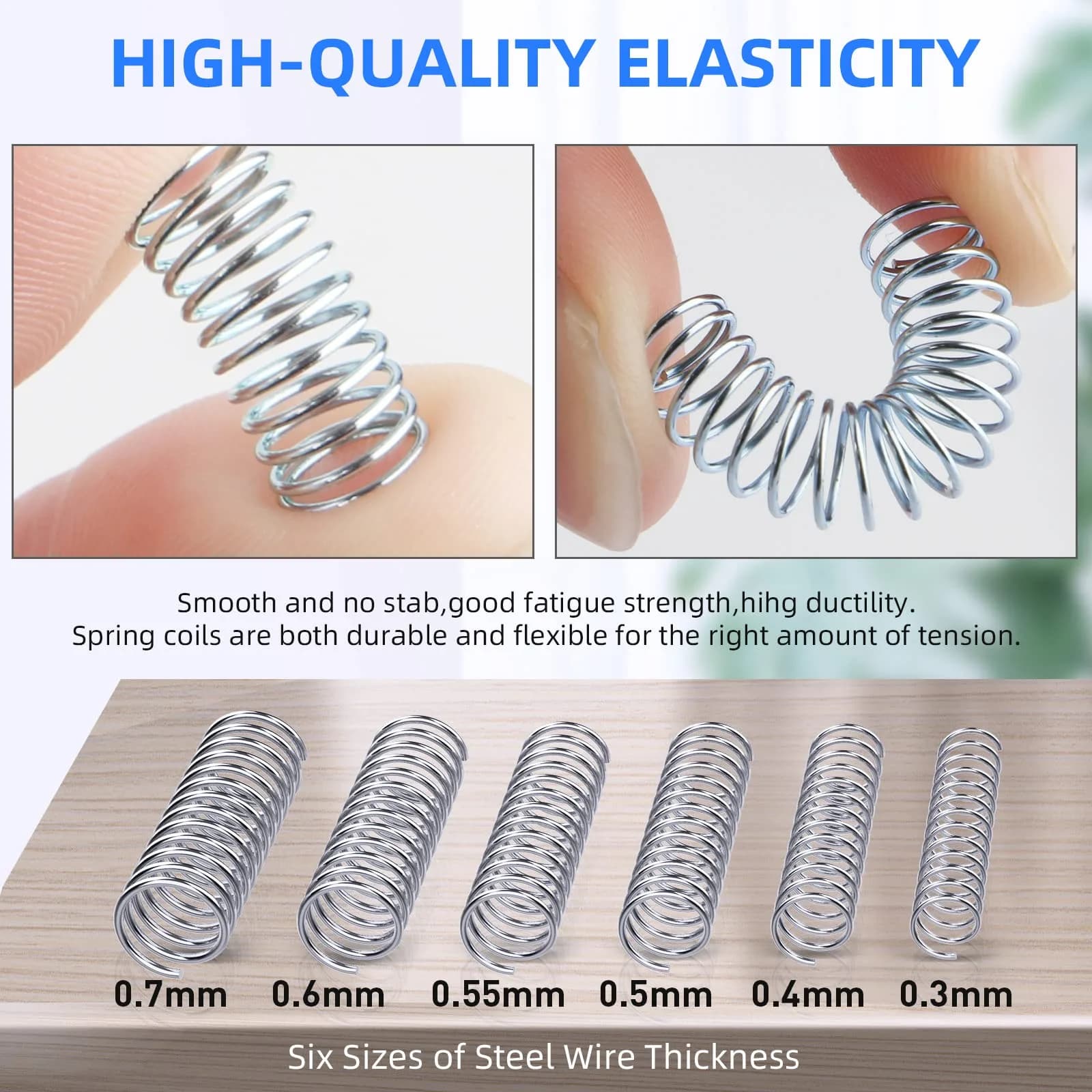 Ninoge 300 Pcs Compression Springs Assortment Kit, Stainless Steel, 30 Sizes (0.39"-1.19" Length) | For Home & Shop Repairs - view 3