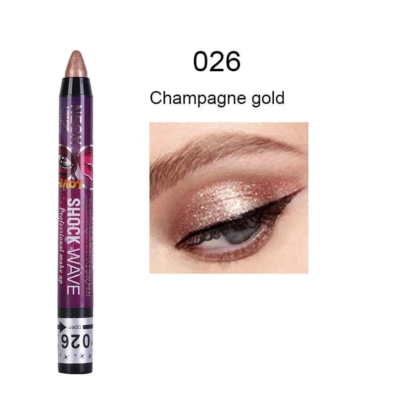 MEICOLY 6 Pcs Eyeshadow Stick Set, Brown Champagne Gold Black Shimmer Crayon | Pro Shiny Bright Starter Rotating Eyeshadow Sticks - view 6