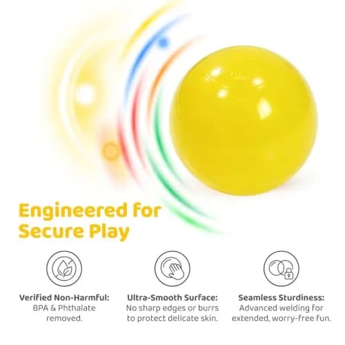 LANGXUN Plastic Ball Pit Balls for Baby Toddler Kids | 50/100/200/400 pcs, 2.2 inches, Non-Toxic, Bright Colors thumbnail 6