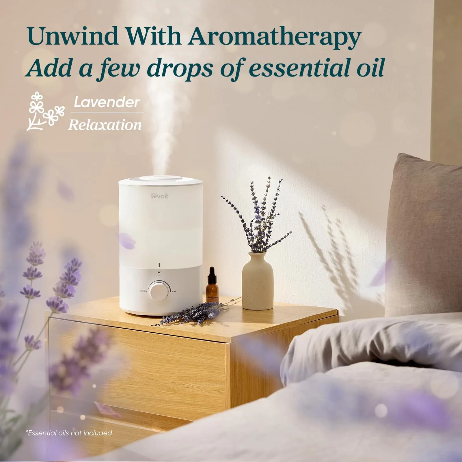 Levoit Dual 150 Cool Mist Humidifier 3L (0.79 Gallon) | Quiet Operation for Bedrooms - view 3