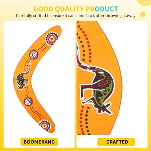 Inborntrait V-Shaped Boomerang 33.4cm (13.15 inch) | Handmade Wooden Outdoor Toy for Ages 10+ thumbnail 4