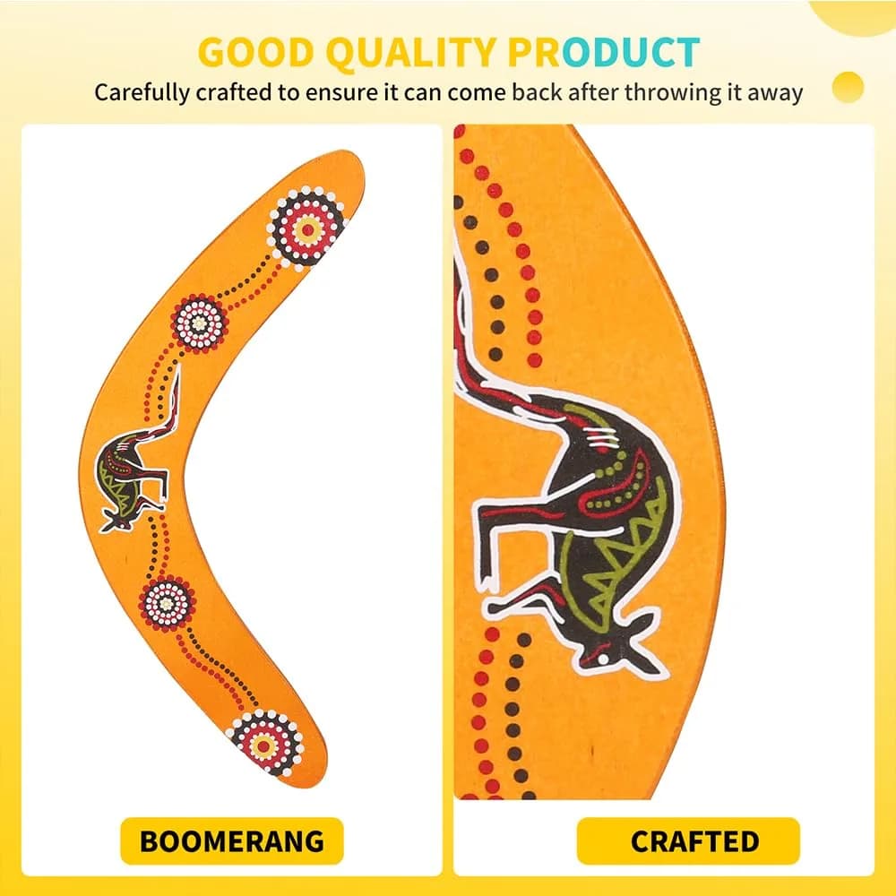 Inborntrait V-Shaped Boomerang 33.4cm (13.15 inch) | Handmade Wooden Outdoor Toy for Ages 10+ - view 4