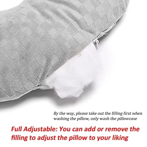 Wuronsa Ear Piercing Pillow with Hole for Cartilage Piercings, CNH Support | Adjustable Cotton Pillow for Side Sleepers thumbnail 6