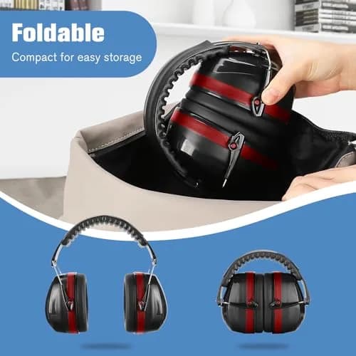 ProCase NRR 32dB Safety Earmuffs, Hearing Protection for Adults & Kids | ANSI Certified Noise Reduction thumbnail 4