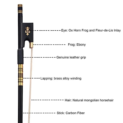 AMZZ 4/4 Full Size Professional Carbon Fiber Violin Bow with Case | Balanced for Dynamic Expression thumbnail 6