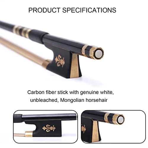 AMZZ 4/4 Full Size Professional Carbon Fiber Violin Bow with Case | Balanced for Dynamic Expression thumbnail 7