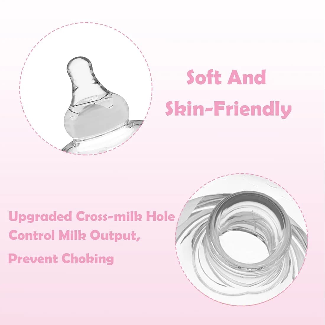 YIYEE Nipple Shields for Breastfeeding Newborn (2 Count, Clear) | USA Import for Latch Support - view 3