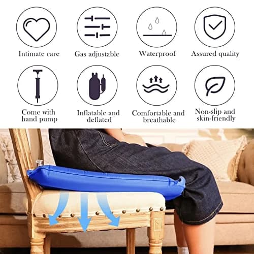 Namalu Blue Body Positioner | Pressure Sore Relief Cushion for Elderly & Bedridden (17.9 x 15.7 inches) thumbnail 7