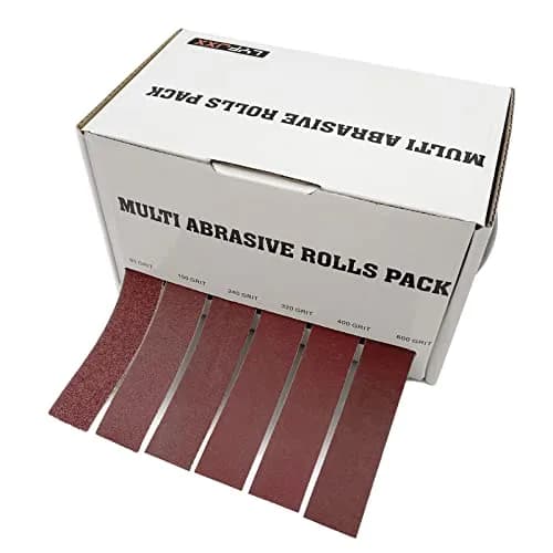 LYFJXX Emery Cloth Roll 25.4mm x 6m (1 inch x 19.68 ft) Assorted Grit Sandpaper | Aluminum Oxide Cloth Backing thumbnail 2