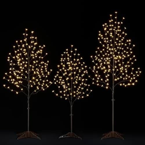 LIGHTSHARE Cherry Blossom Tree 4FT, 5FT & 6.5FT | Warm White LED Decor for Indoor & Outdoor thumbnail 1