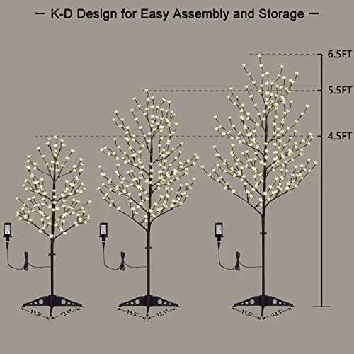 LIGHTSHARE Cherry Blossom Tree 4FT, 5FT & 6.5FT | Warm White LED Decor for Indoor & Outdoor thumbnail 7