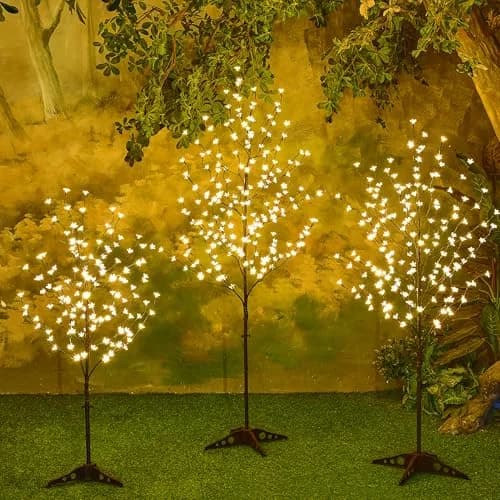 LIGHTSHARE Cherry Blossom Tree 4FT, 5FT & 6.5FT | Warm White LED Decor for Indoor & Outdoor thumbnail 2