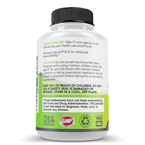 Simply Natures Pure Alpha Lipoic Acid 600mg 360 Veggie Capsules | Antioxidant Supplement thumbnail 8