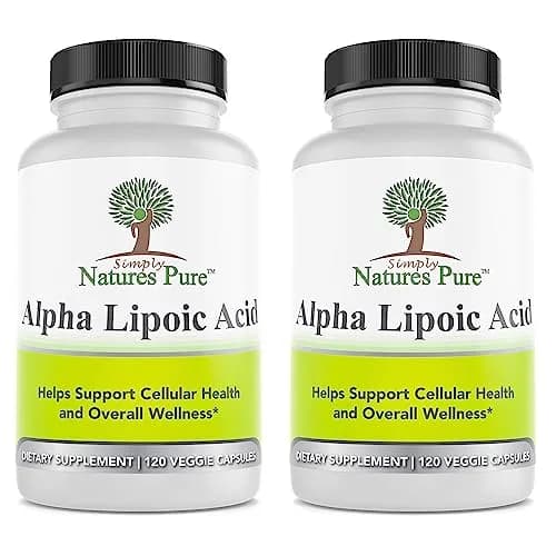 Simply Natures Pure Alpha Lipoic Acid 600mg 240 Veggie Capsules | Antioxidant Supplement thumbnail 1