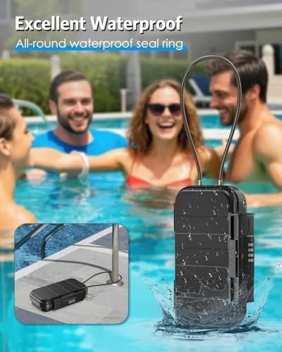 AMIR Portable Safe Box, Combination Security Case LockBox Waterproof Impact-Resistant 52.5 cu in | Travel & Home Security thumbnail 2