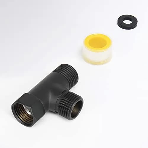 NearMoon Solid Brass 3-Way Shower Diverter Valve G1/2" (1.27cm) Matte Black | Connects Showerhead, Hand Shower, Bidet Sprayer thumbnail 8