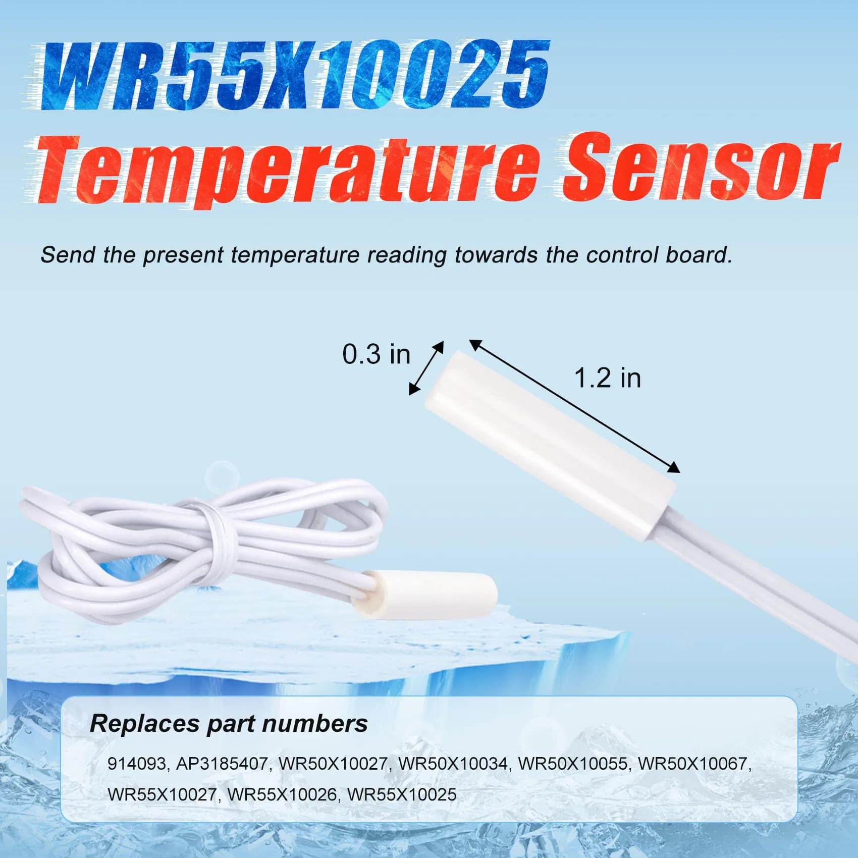 M Motico Refrigerator Defrost Heater Kit WR51X10055 with Sensor WR55X10025 and Thermostat WR50X10068 | Appliance Parts & Accessories Value Pack - view 4
