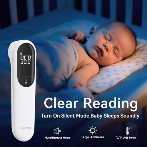 Berrcom Dual Probe No Touch Forehead Thermometer Fever Alarm All Ages | Infrared, 3-5cm, 32-42.9°C thumbnail 4