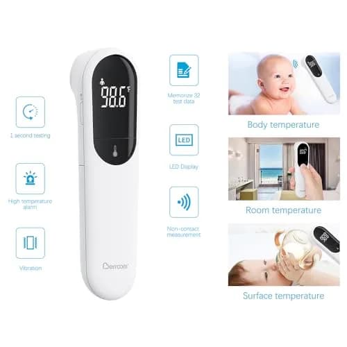 Berrcom Dual Probe No Touch Forehead Thermometer Fever Alarm All Ages | Infrared, 3-5cm, 32-42.9°C thumbnail 3