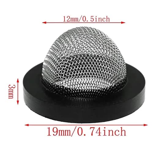 SQXBK Hose Filter Net 20PCS Seal O Ring Hose Rubber Washers for 1/2 Inch Shower Head | Durable Stainless Steel & Rubber thumbnail 4