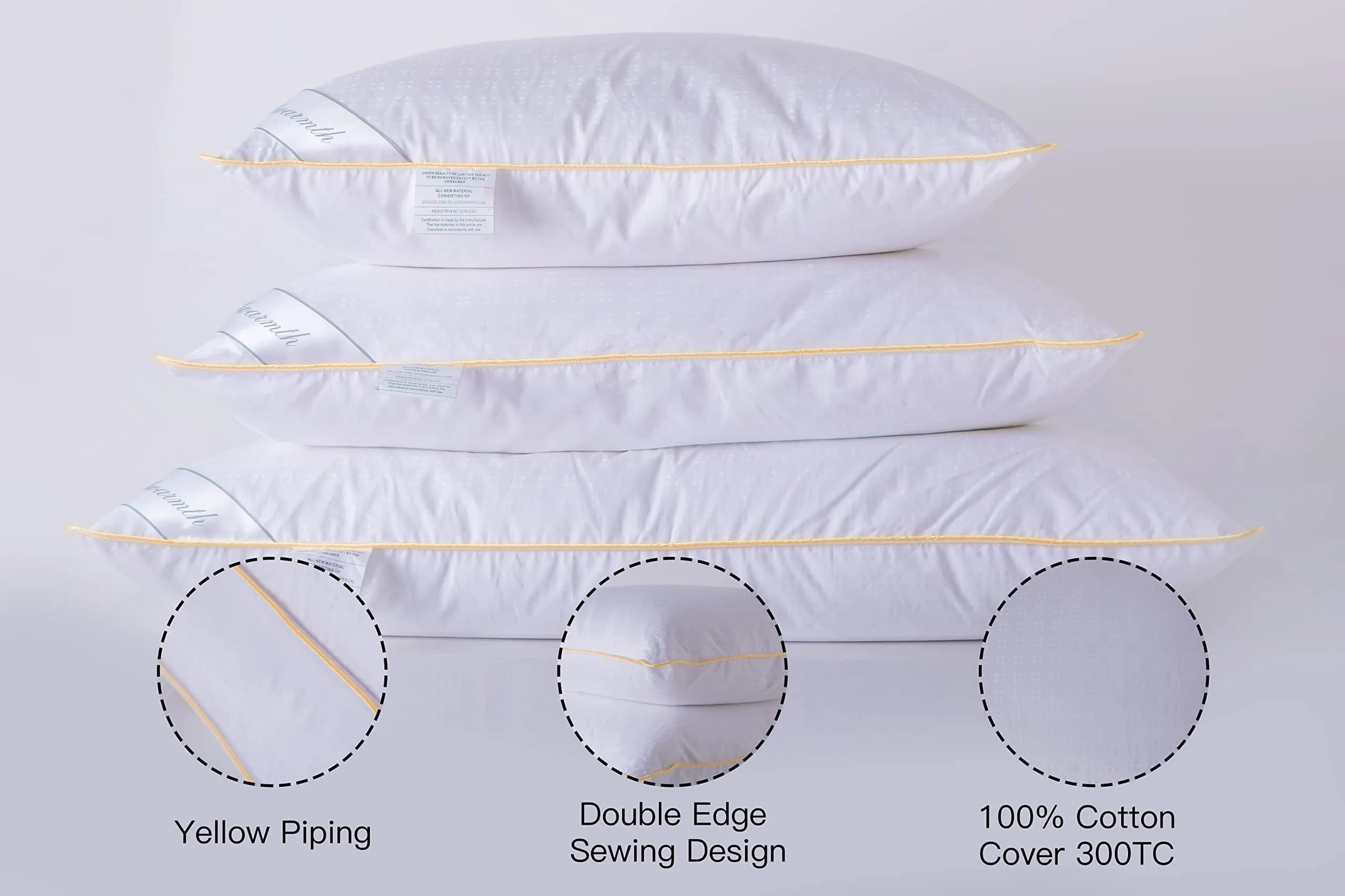 Eastwarmth Goose Down Feather Pillow Standard Size 1.3 kg (2.86 lb) | Supportive Neck & Head Bed Pillow - view 6