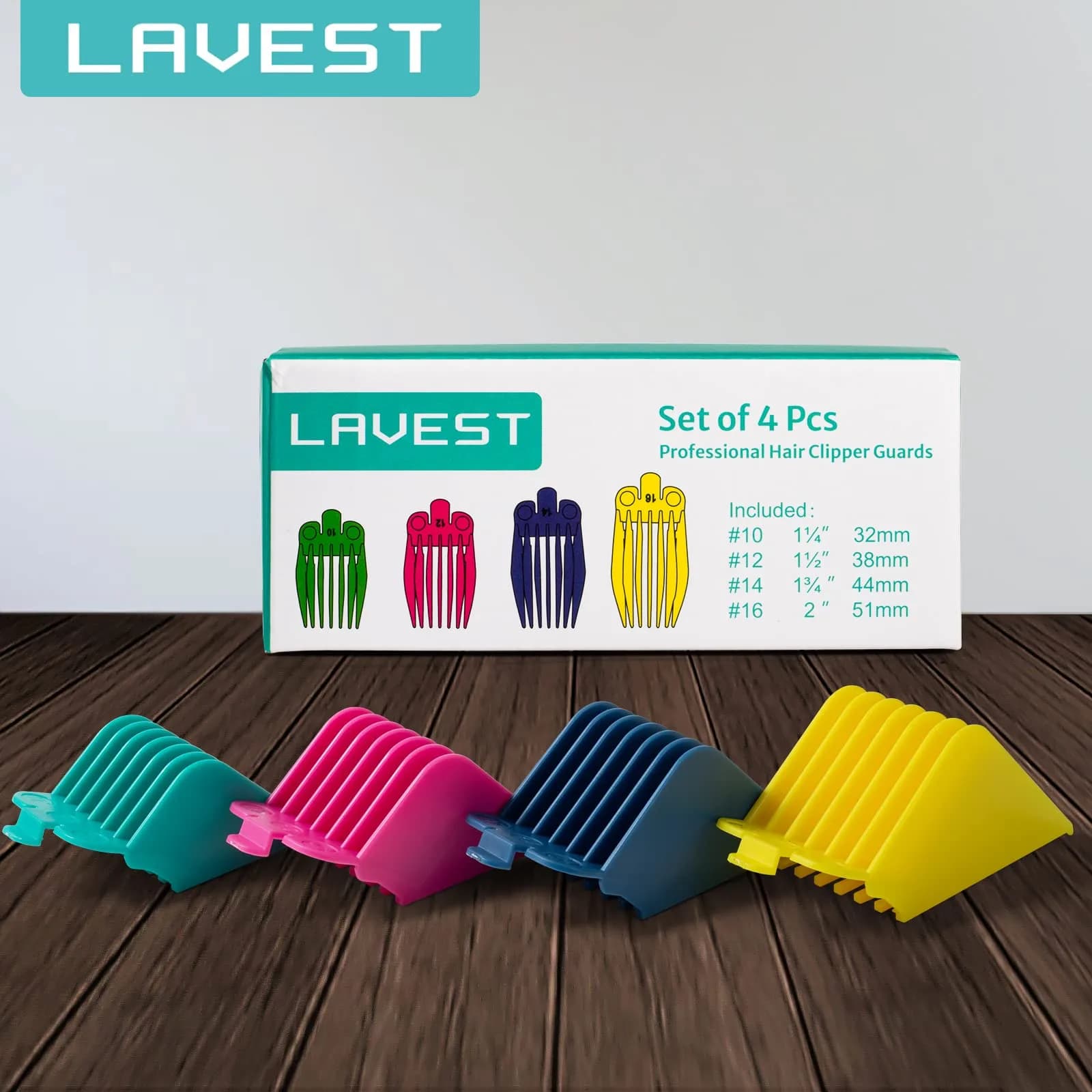 LAVEST Clipper Guards Set with 4 Sizes | 1.25" to 2" Cutting Lengths - view 6