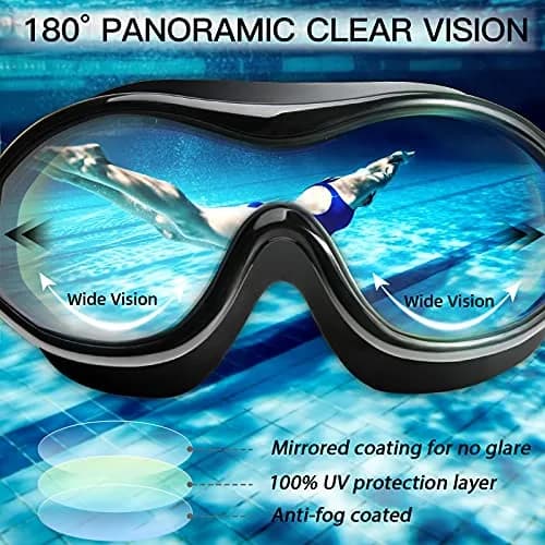 Seago Swim Goggles No Leaking Anti-Fog Swimming Goggles for Adults & Youth | 180° Clear Vision, UV Protection, Waterproof thumbnail 5