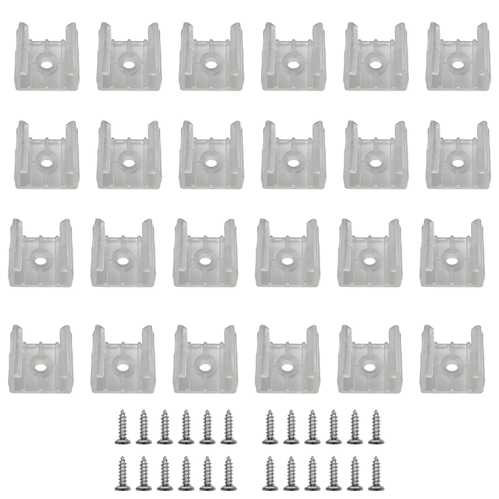 GYGhaoho LED Strip Light Fixing Clips 10mm (0.39 inch) Inner Width, Translucent, Pack of 120 | Secure Mounting for Home & Commercial Use — Type B: width 13mm/0.51inch