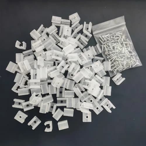 GYGhaoho LED Strip Light Fixing Clips 10mm (0.39 inch) Inner Width, Translucent, Pack of 120 | Secure Mounting for Home & Commercial Use thumbnail 4