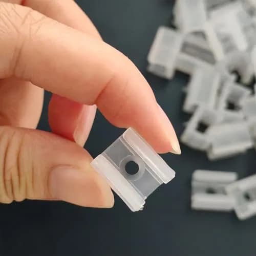 GYGhaoho LED Strip Light Fixing Clips 10mm (0.39 inch) Inner Width, Translucent, Pack of 120 | Secure Mounting for Home & Commercial Use thumbnail 3