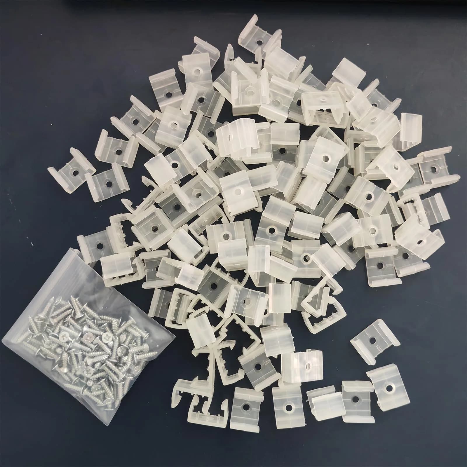 GYGhaoho LED Strip Light Clips 120 Pcs with Screws | Fits 14-17mm Strips - view 6