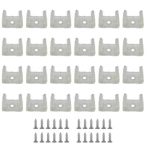 GYGhaoho LED Strip Light Clips 120 Pcs with Screws | Fits 14-17mm Strips thumbnail 1
