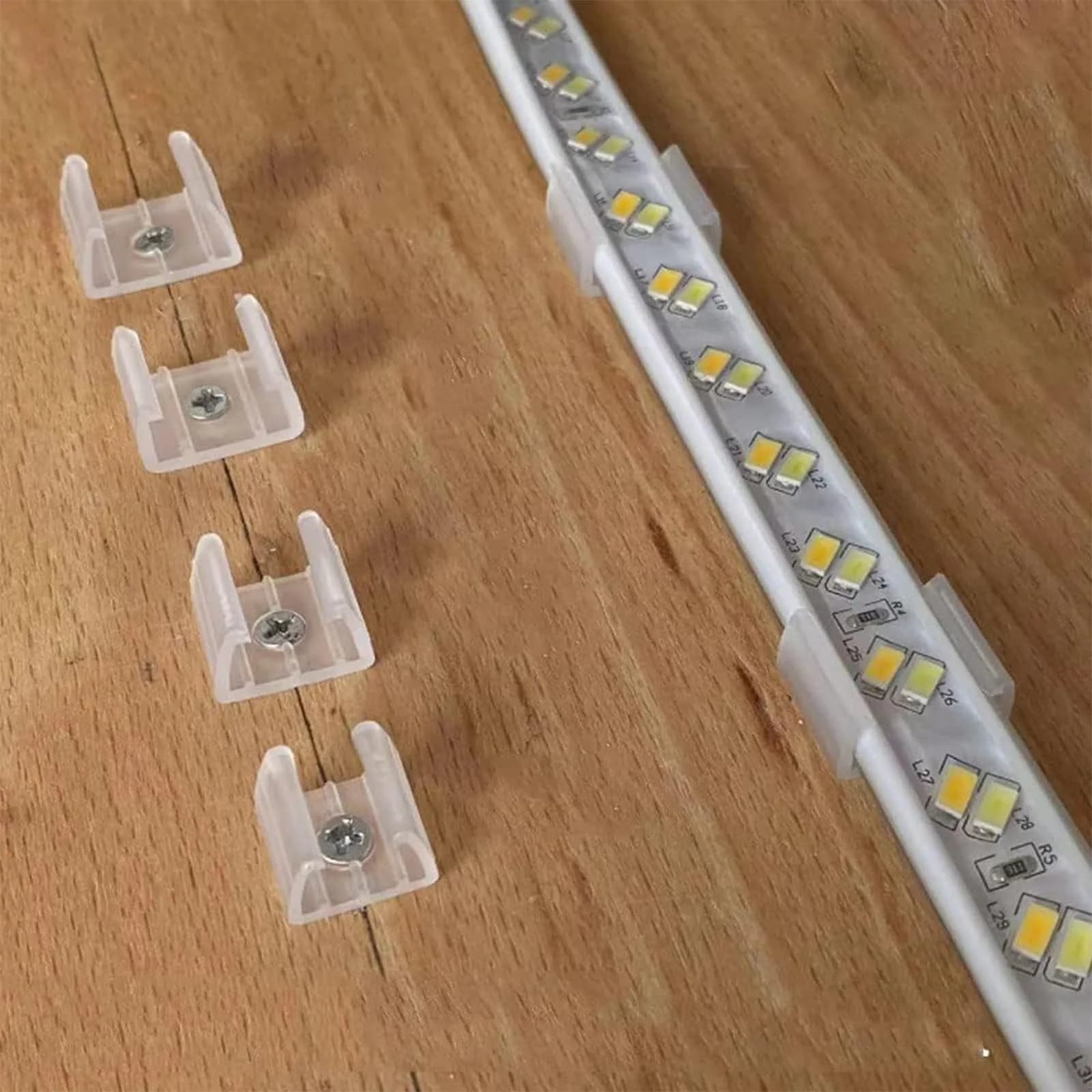 GYGhaoho LED Strip Light Clips 120 Pcs with Screws | Fits 14-17mm Strips - view 4
