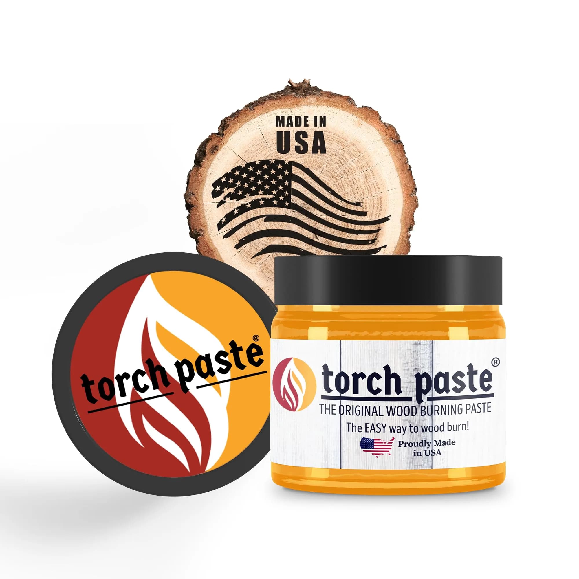 Torch Paste Wood Burning Paste 3 oz | Heat-Activated Non-Toxic Craft Paste for Wood & Canvas