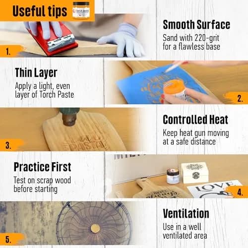 Torch Paste Wood Burning Paste 3 oz | Heat-Activated Non-Toxic Craft Paste for Wood & Canvas thumbnail 5