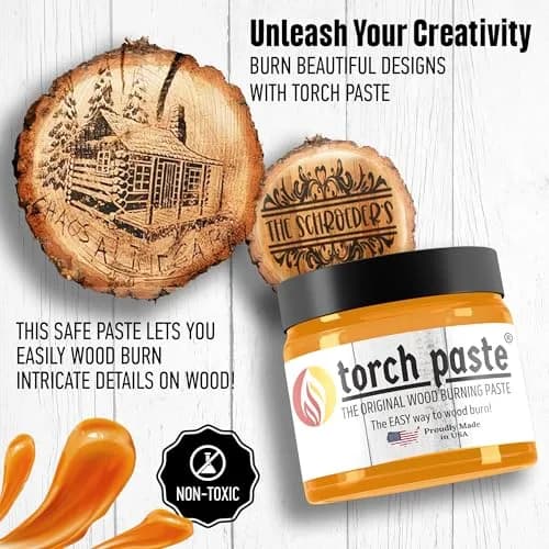Torch Paste Wood Burning Paste 3 oz | Heat-Activated Non-Toxic Craft Paste for Wood & Canvas thumbnail 3