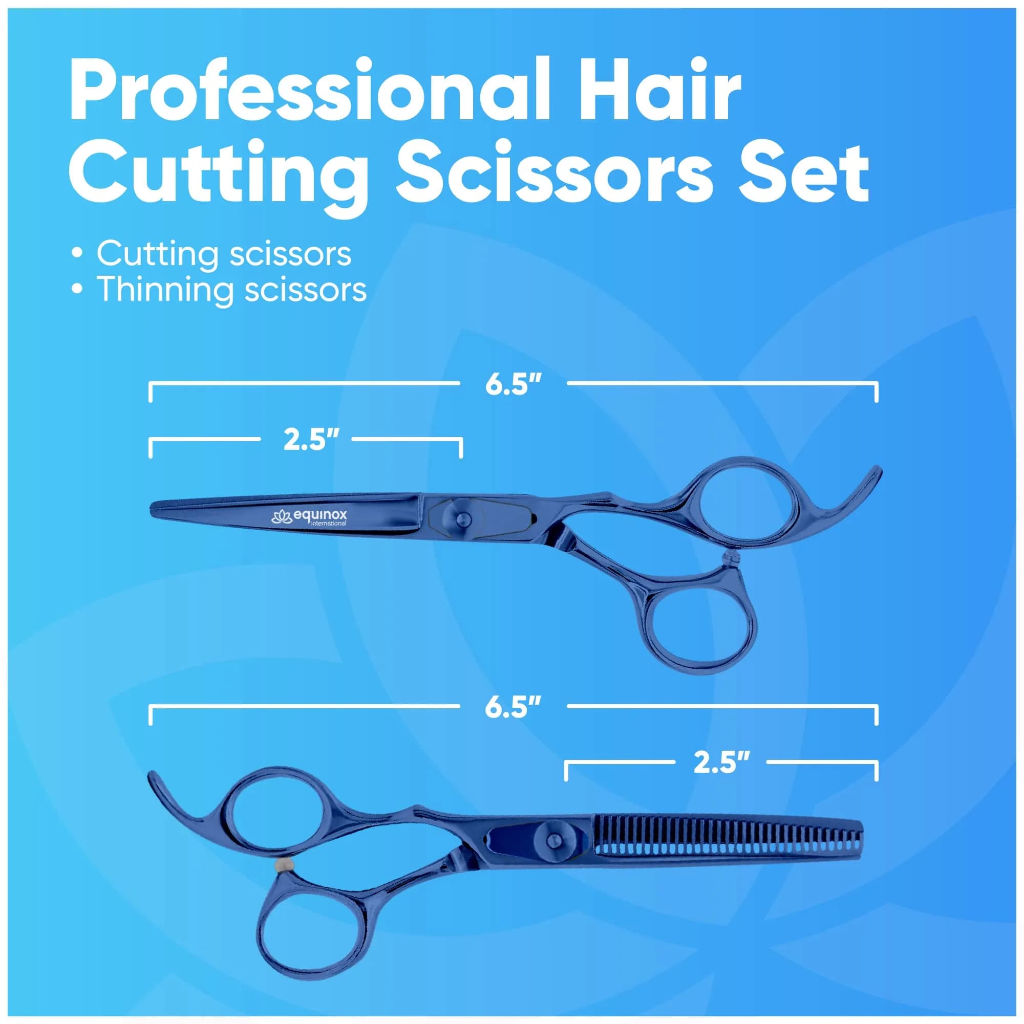 Equinox International Titan Thinning 6.5 Inch Barber Hair Cutting Shears | Japanese Stainless Steel - view 2