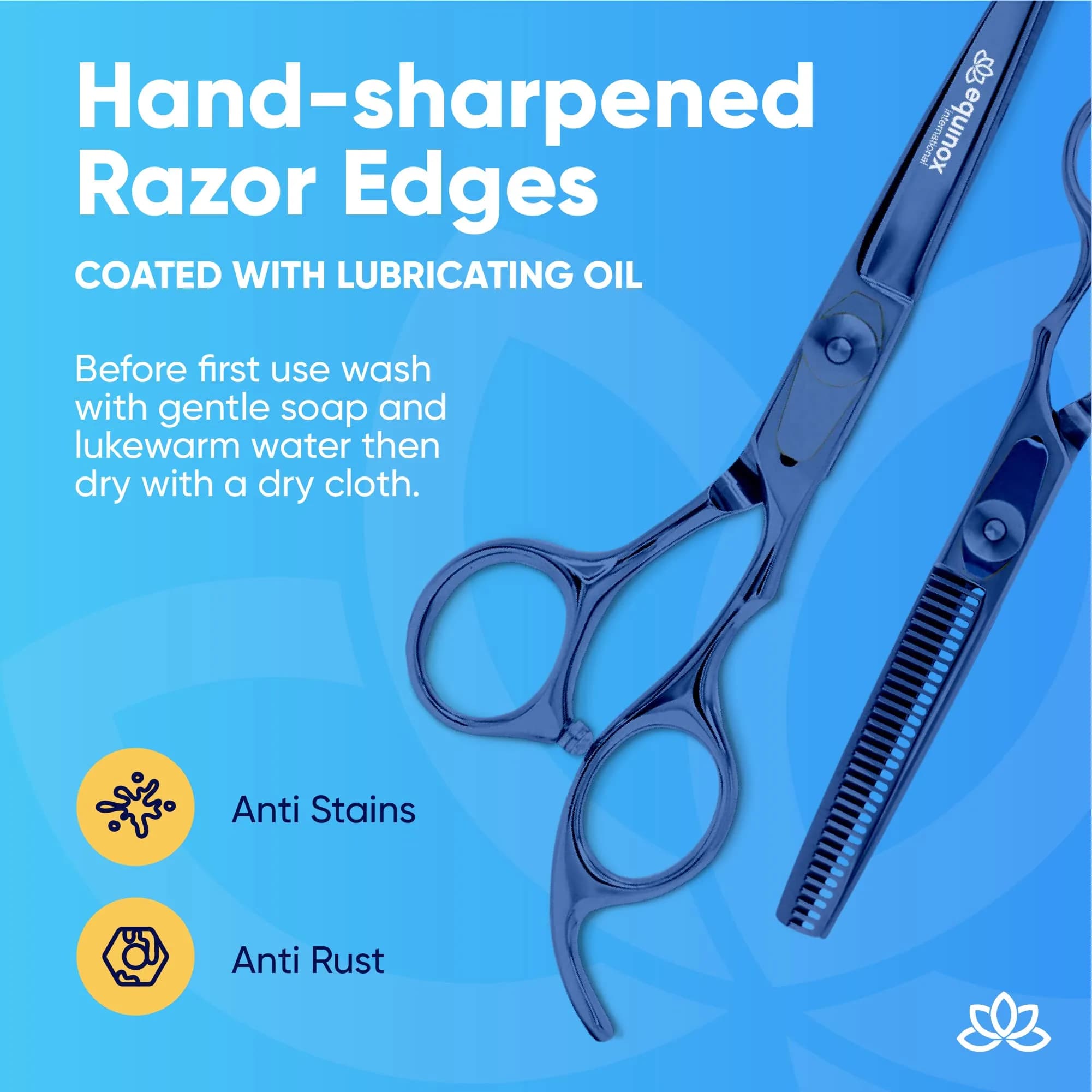 Equinox International Titan Thinning 6.5 Inch Barber Hair Cutting Shears | Japanese Stainless Steel - view 4